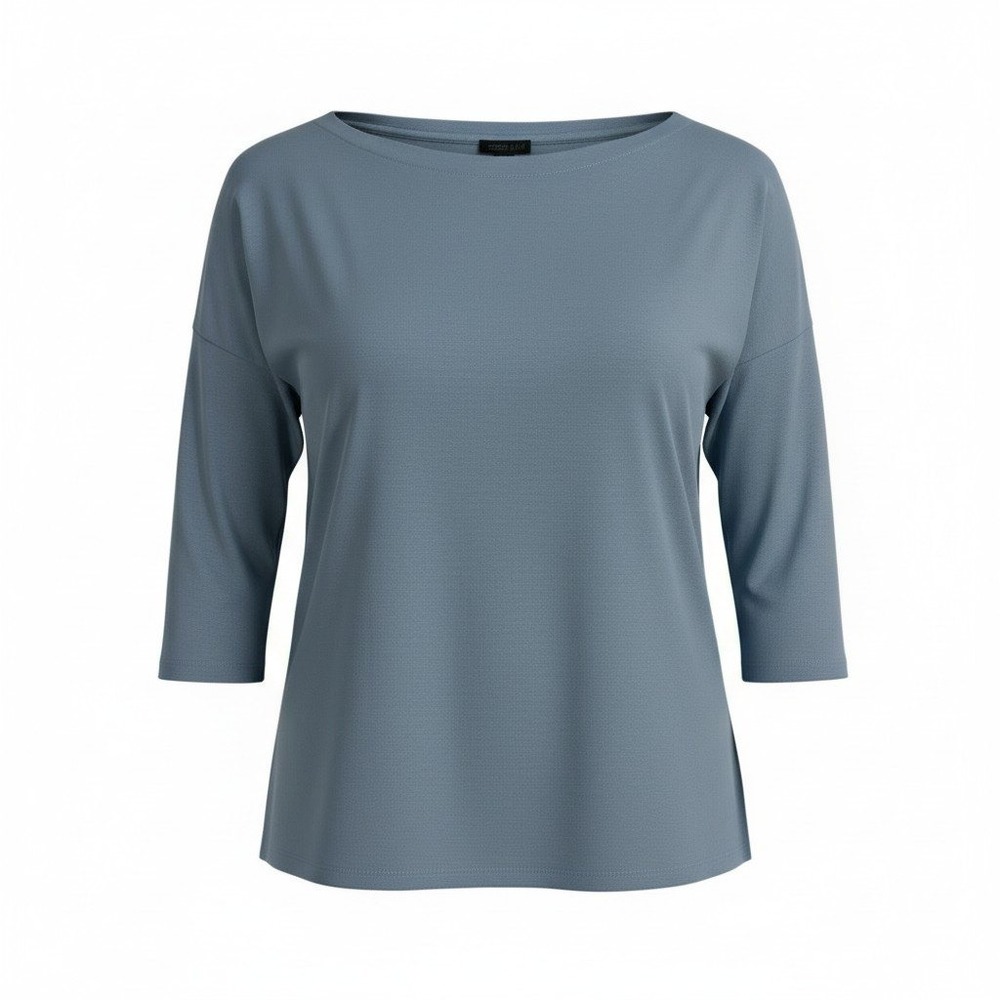 J. Jill Porcelain Blue 3/4 Sleeve Boat Neck Knit Top Size MT Tall NWT $59